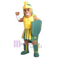 Espartano verde y amarillo Disfraz de mascota Gente