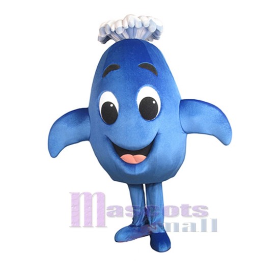 Bleu Poisson Mascotte Costume Océan