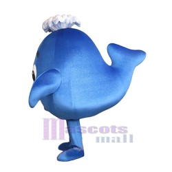 Blue Fish Mascot Costume Ocean