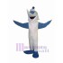 Blue and White Swordfish Mascot Costume Ocean