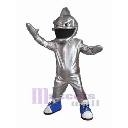 Silver Fish Mascot Costume Ocean
