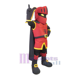 Red and Gray Warrior Mascot Costume People