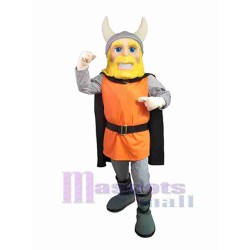 Orange et Gris Viking Mascotte Costume Personnes