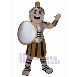 Brown and Silver Spartan Mascot Costume People