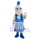 Blue Spartan Mascot Costume People