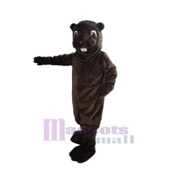 Cute Barney Beaver Mascot Costume Animal
