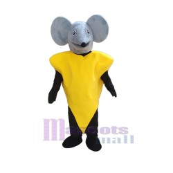 Cute Cheese Slice with Mouse Hood Mascot Costume