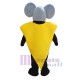 Cute Cheese Slice with Mouse Hood Mascot Costume