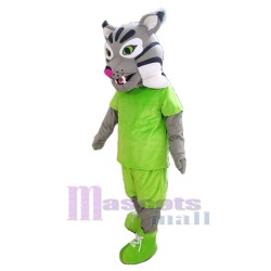 Lynx en T-shirt vert Déguisement de mascotte Animal