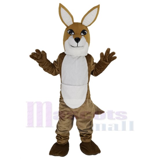 Kangourou brun amical Mascotte Costume Animal