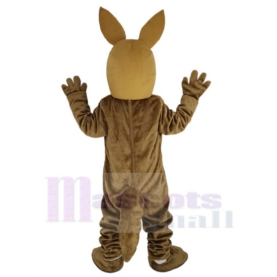 Kangourou brun amical Mascotte Costume Animal