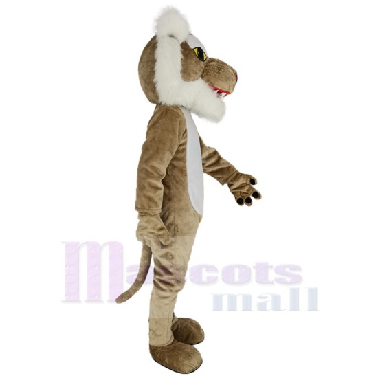Gato montés marrón Disfraz de mascota Animal con la nariz roja