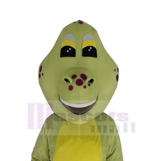 Cute Green Dinosaur Mascot Costume Animal