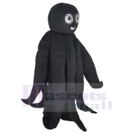 Pieuvre noire drôle Mascotte Costume Animaux marins