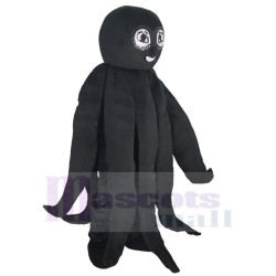 Lustige schwarze Krake Maskottchen-Kostüm Meerestier