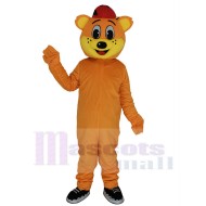 Schöner orangefarbener Bär Maskottchen-Kostüm Tier