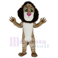 Lion heureux Mascotte Costume Animal au nez rose