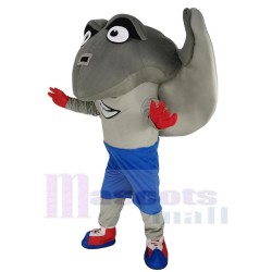 Grey Stingray Mascot Costume Marine Animal