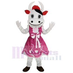 Rosa Rock-Vieh-Kuh Maskottchen-Kostüm Für Erwachsene Maskottchenköpfe