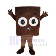 Happy Chocolate Mascot Costume Cartoon