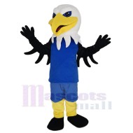Águila de cabeza blanca Disfraz de mascota Animal en jersey azul