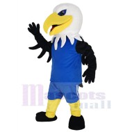 Águila de cabeza blanca Disfraz de mascota Animal en jersey azul