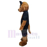 Black and Tan Husky Dog Mascot Costume For Adults Mascot Heads