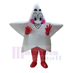 Smiley étoile blanche Mascotte Costume Pour les têtes de mascotte adultes