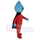 Gota de agua Superman Disfraz de mascota con capa azul oscuro