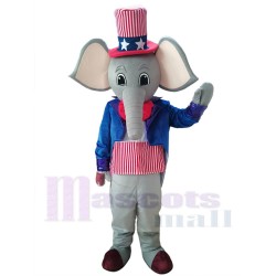 Patriotischer Elefant Maskottchen-Kostüm Für Erwachsene Maskottchenköpfe