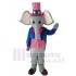 Elefante patriótico Disfraz de mascota Cabezas de mascota para adultos