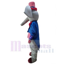 Éléphant patriotique Mascotte Costume Pour les têtes de mascotte adultes