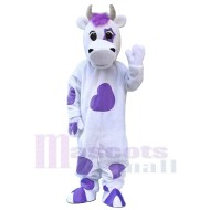 Purple Spots Cow Mascot Costume For Adults Mascot Heads