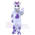 Kuh mit lila Flecken Maskottchen-Kostüm Für Erwachsene Maskottchenköpfe
