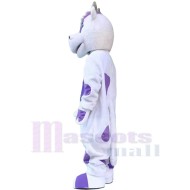 Purple Spots Cow Mascot Costume For Adults Mascot Heads