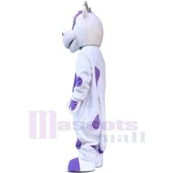 Vache à taches violettes Mascotte Costume Pour les têtes de mascotte adultes