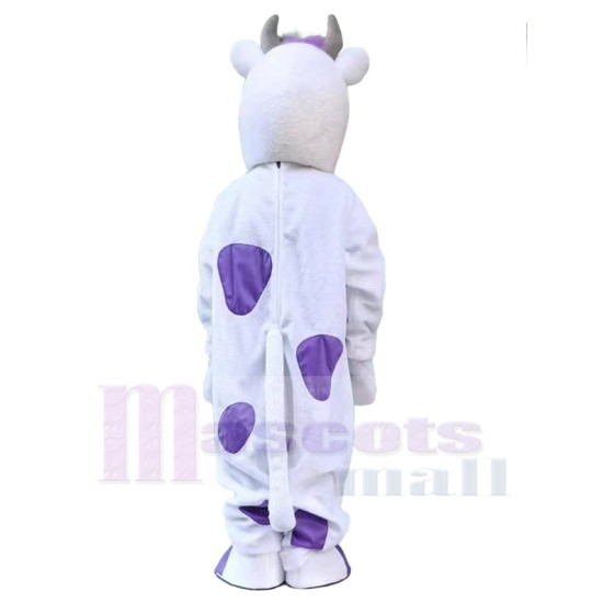 Kuh mit lila Flecken Maskottchen-Kostüm Für Erwachsene Maskottchenköpfe