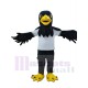 White T-shirt Black Hawk Mascot Costume Animal