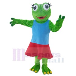 Mädchen Frosch Maskottchen-Kostüm Für Erwachsene Maskottchenköpfe