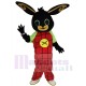 Costume de mascotte de lapin de Pâques noir Animal
