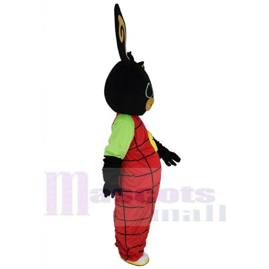 Costume de mascotte de lapin de Pâques noir Animal