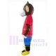 Lustiger roter T-Shirt Affe Maskottchen-Kostüm Tier
