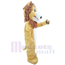 Netter lächelnder Löwe Maskottchen-Kostüm Tier
