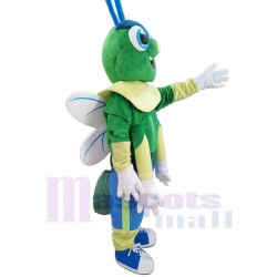 Cute Green Firefly Mascot Costume Insect