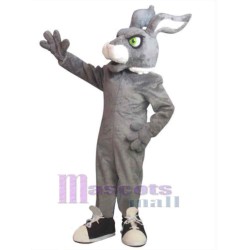 Lapin gris féroce Mascotte Costume Animal