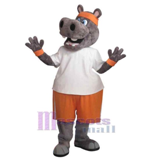 Hippopotame sportif Mascotte Costume Animal