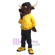 Fierce Brown Bull Mascot Costume Animal
