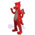 Netter roter Drache Maskottchen-Kostüm Tier