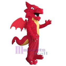 Dragon rouge de puissance Mascotte Costume Animal