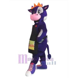 Purple Cow Adult Mascot Costume Animal